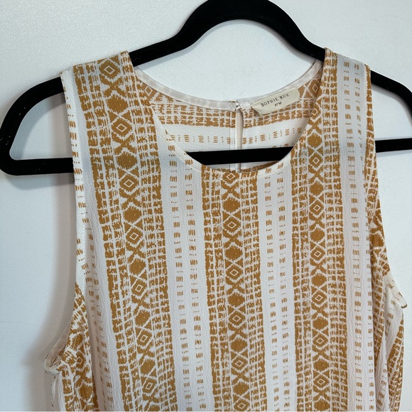 Sophie Rue Yellow Aztec Stripe Tunic Tank Size Medium - Picture 2 of 6